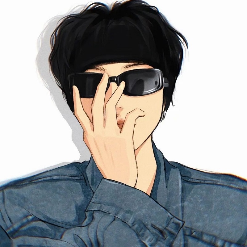 avatar đôi anime đen trắng​ 1