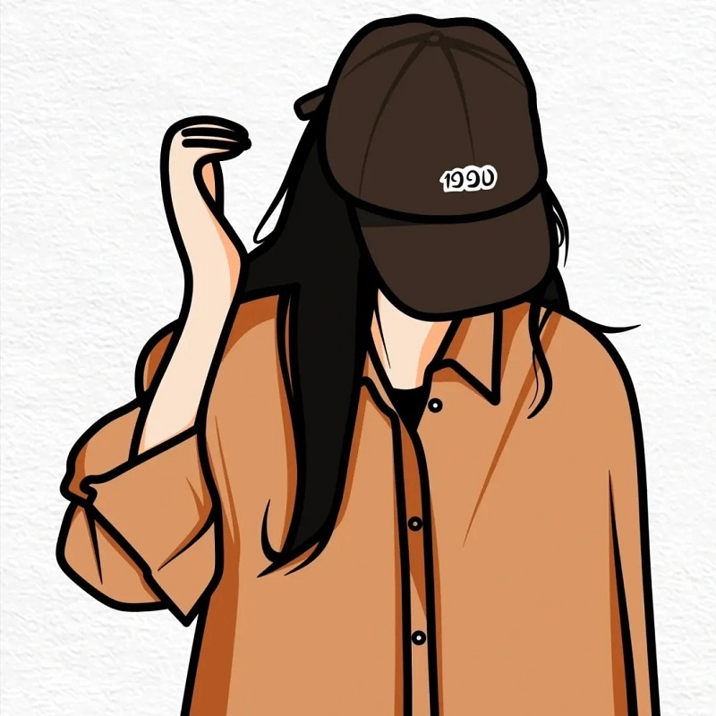 Avatar nữ che mặt 17
