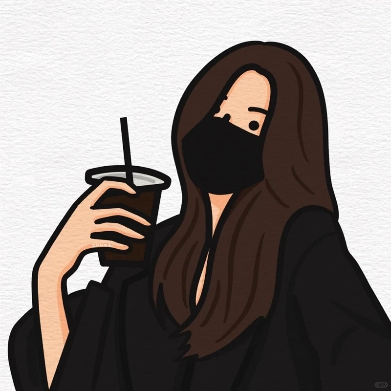 Avatar nữ che mặt 3