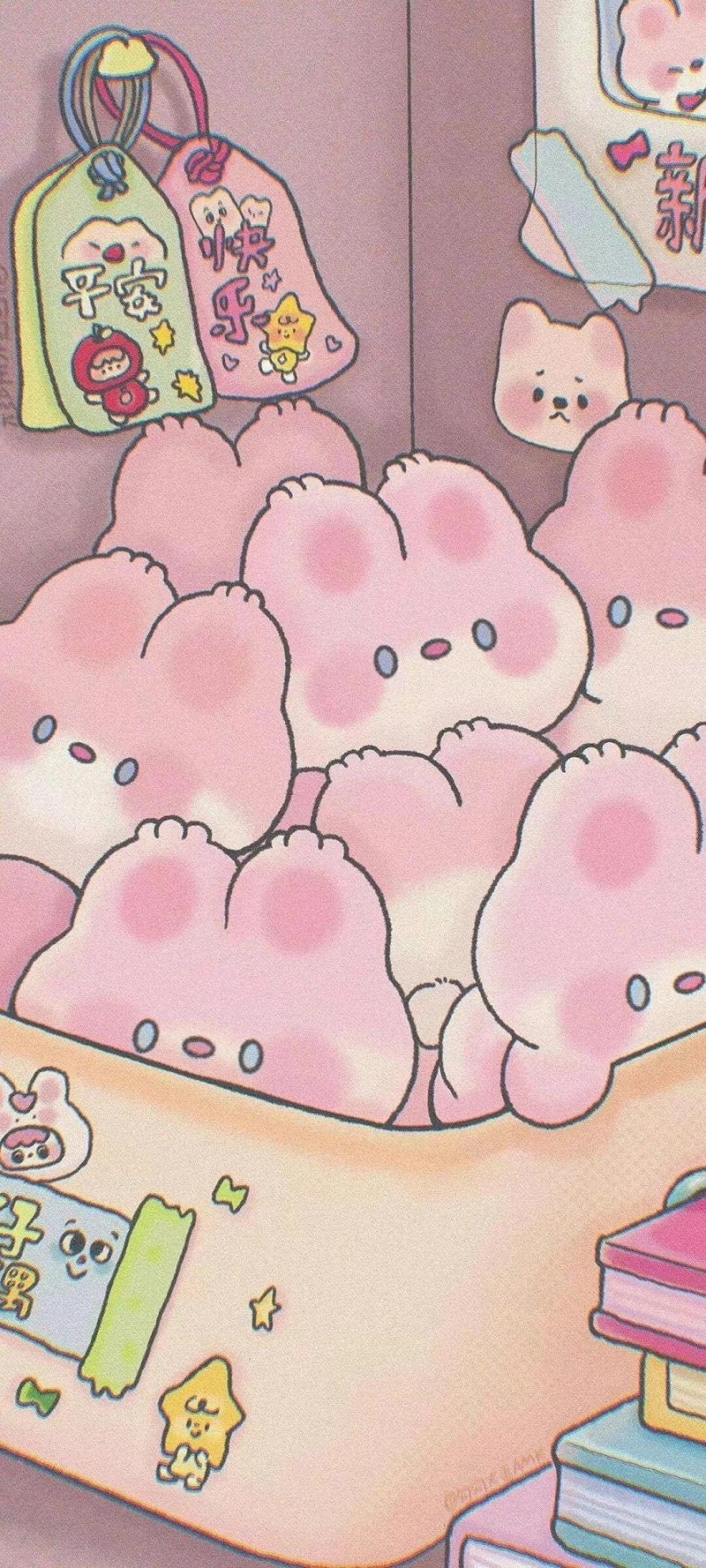 dễ thương hình nền màu hồng cute​ 3