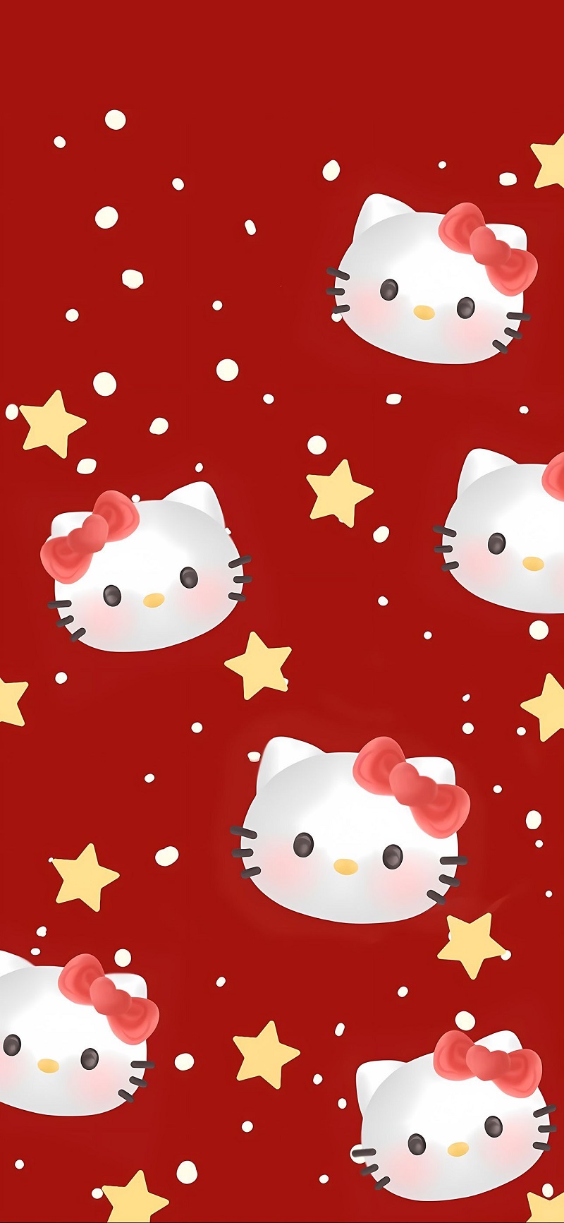 hình nền màu đỏ cute hello kitty 1
