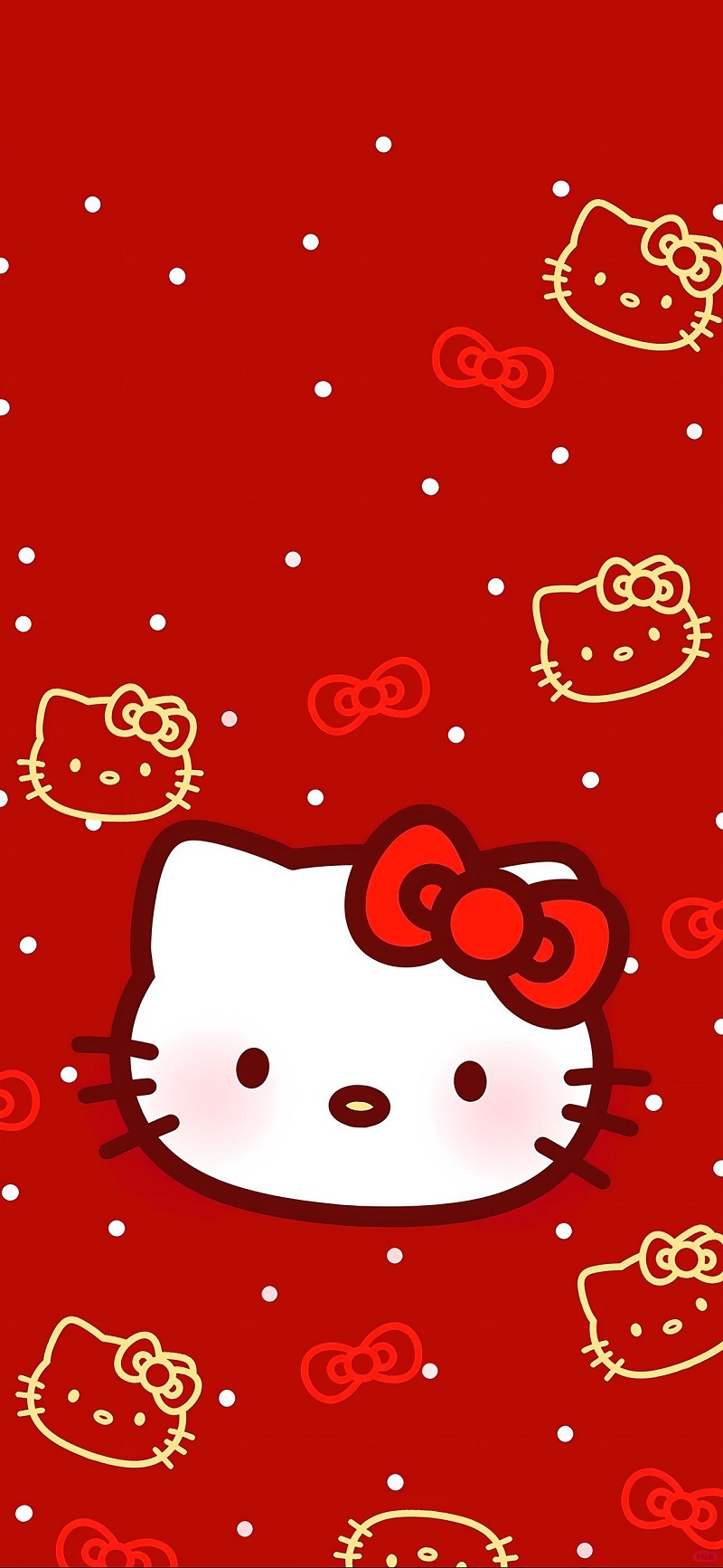 hình nền màu đỏ cute hello kitty 3