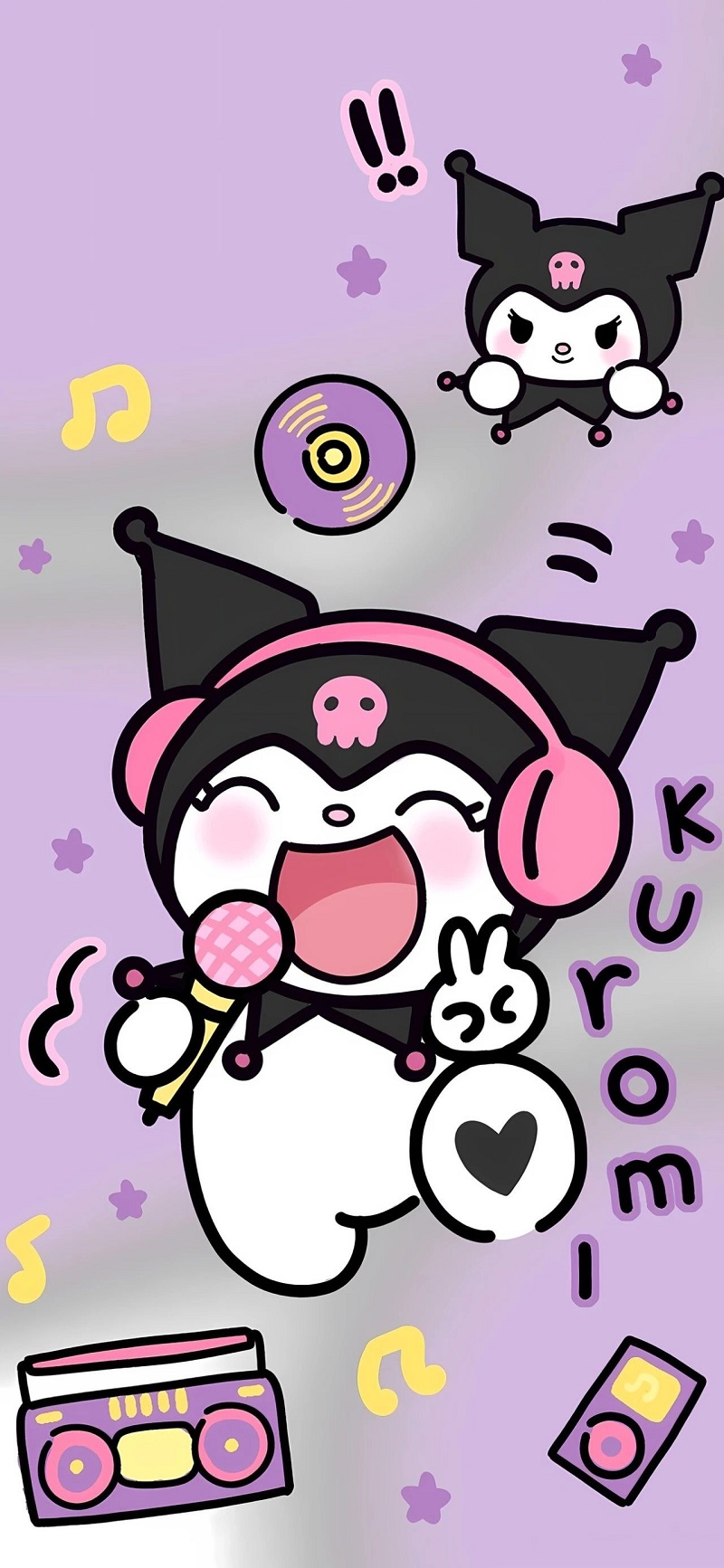 hình nền màu tím cute​ kurumi