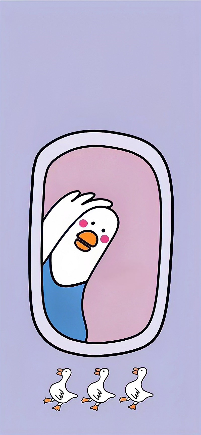 hình nền màu tím cute​ hình con vịt