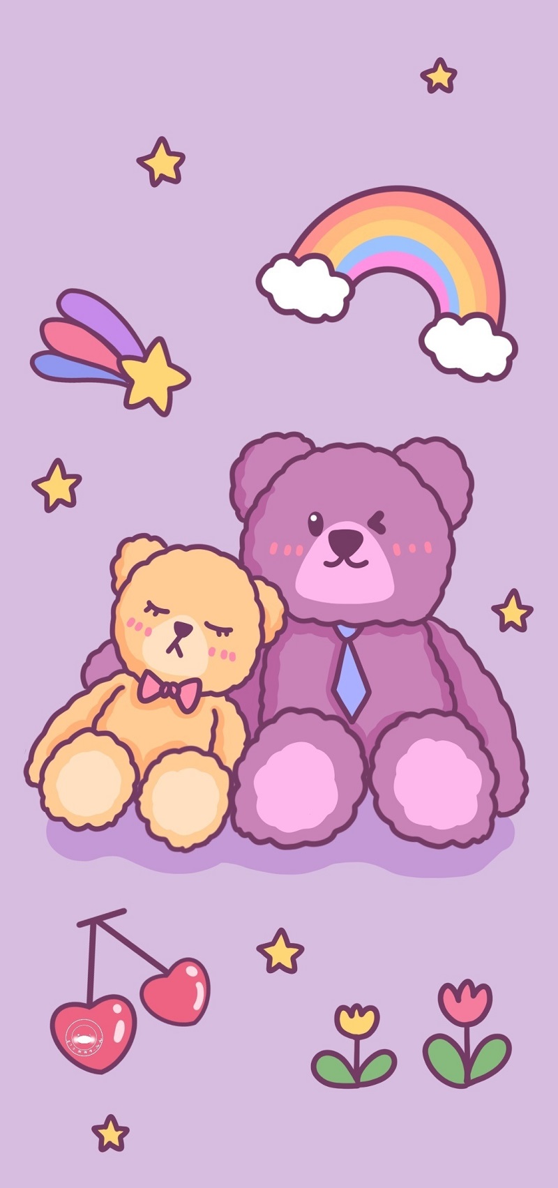hình nền màu tím cute​ 6