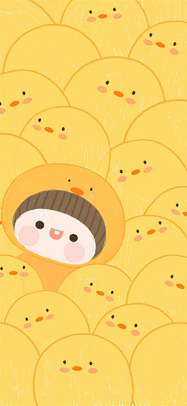 hình nền màu vàng cute 3