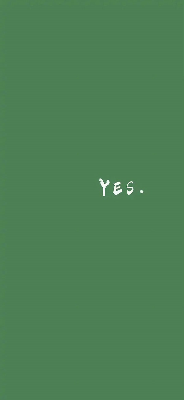 hình nền màu xanh lá cây chữ yes