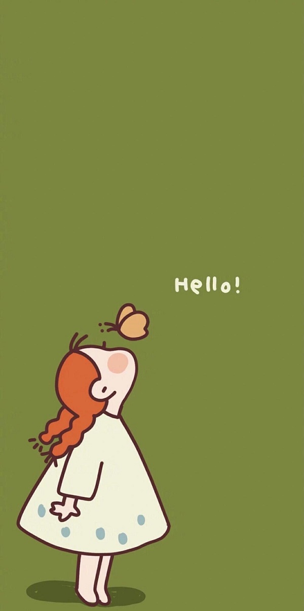 hình nền màu xanh lá cây cute hình em bé