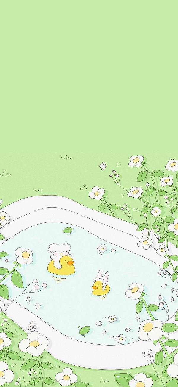 hình nền màu xanh lá cây cute nhất