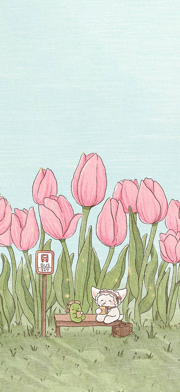 hình nền hoa tulip chill​ 2