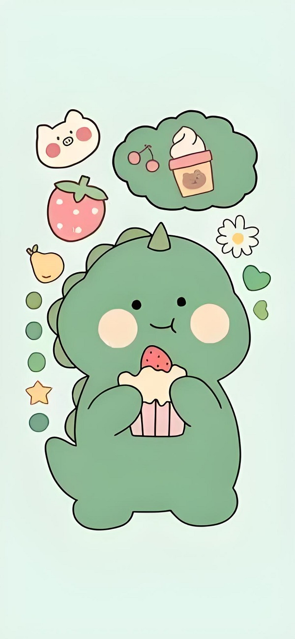  Hình nền khủng long cute 4
