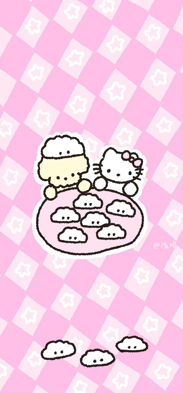 Hình nền caro hồng pastel cho fan màu hồng