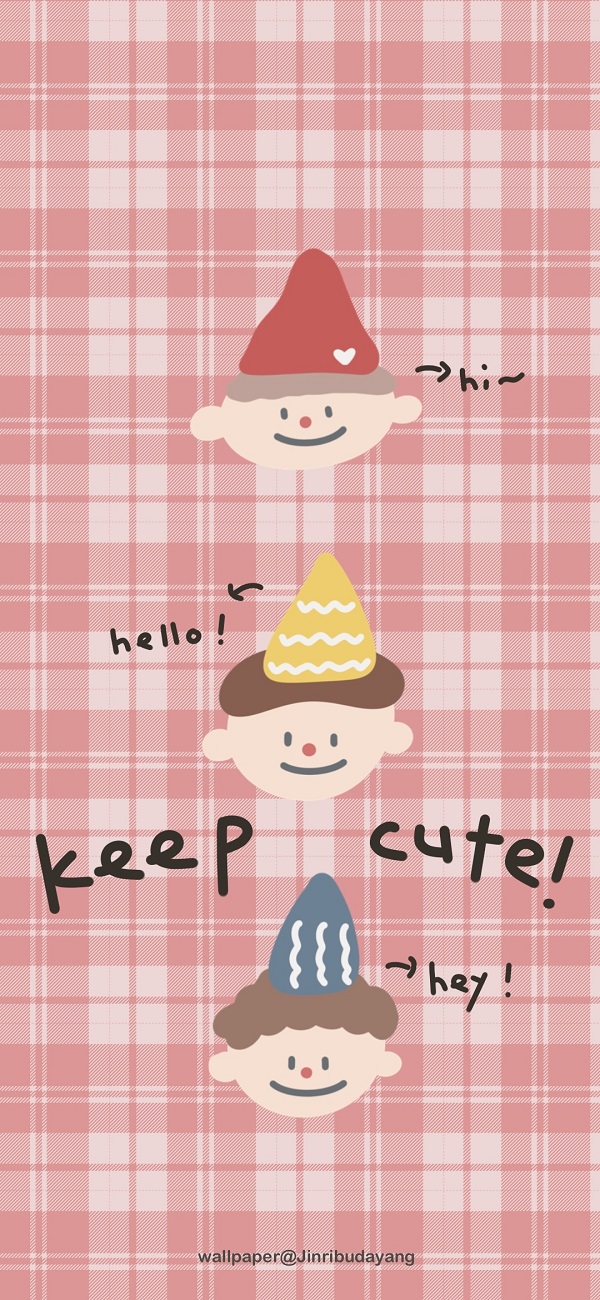 Hình nền caro hồng cute