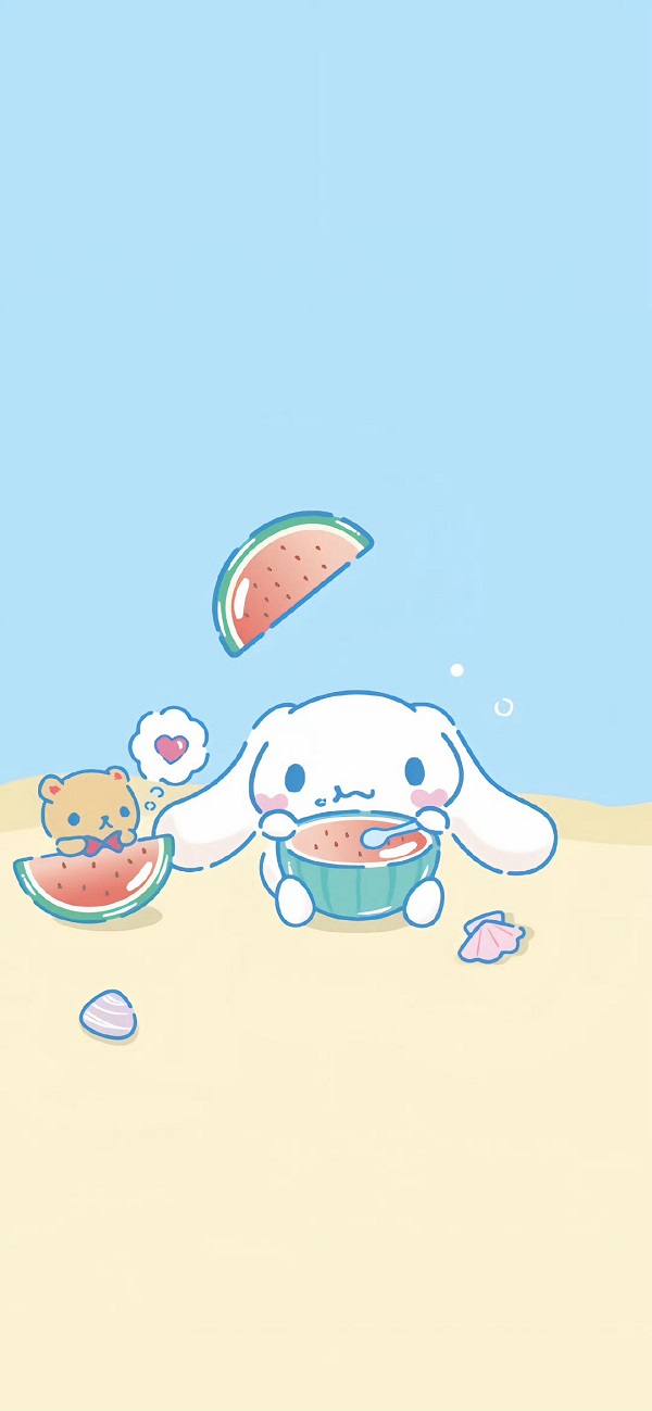 Hình nền Cinnamoroll đơn giản mà đẹp