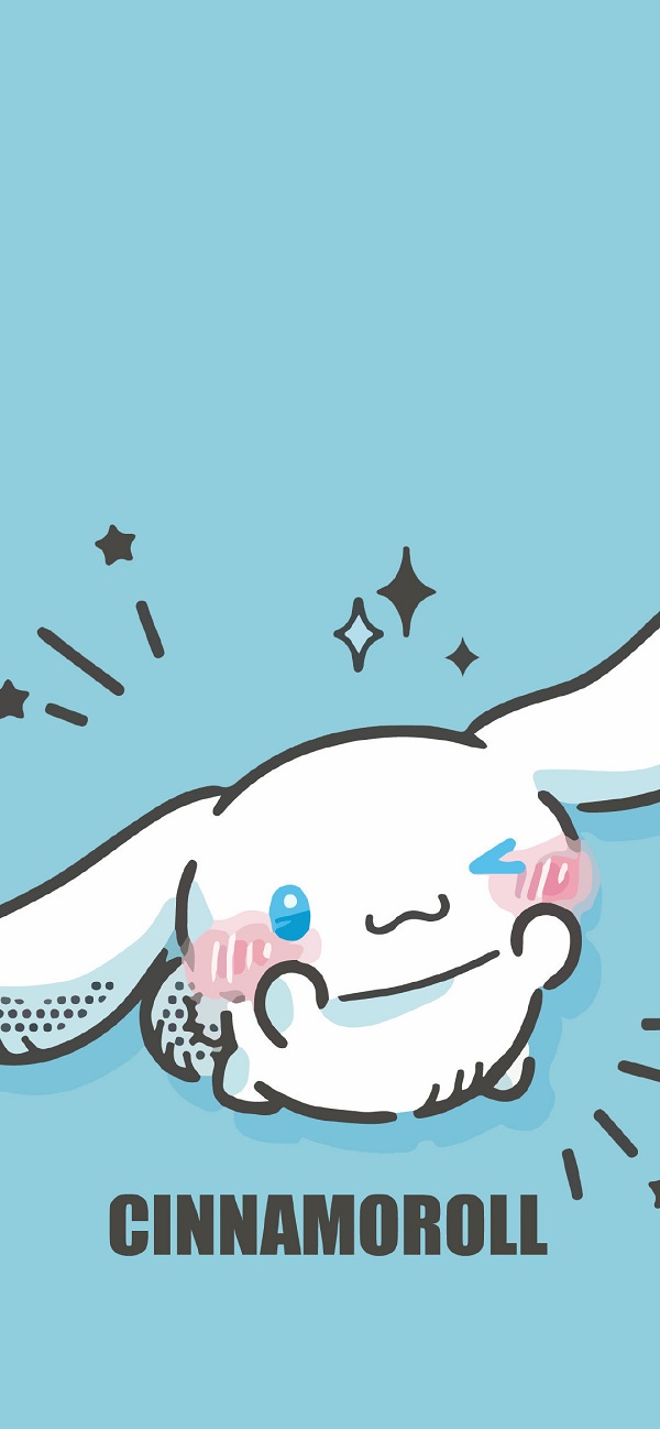 Hình nền Cinnamoroll nền màu xanh dương