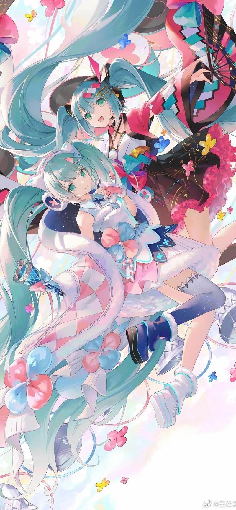 Miku trong thế giới anime huyền ảo đầy màu sắc