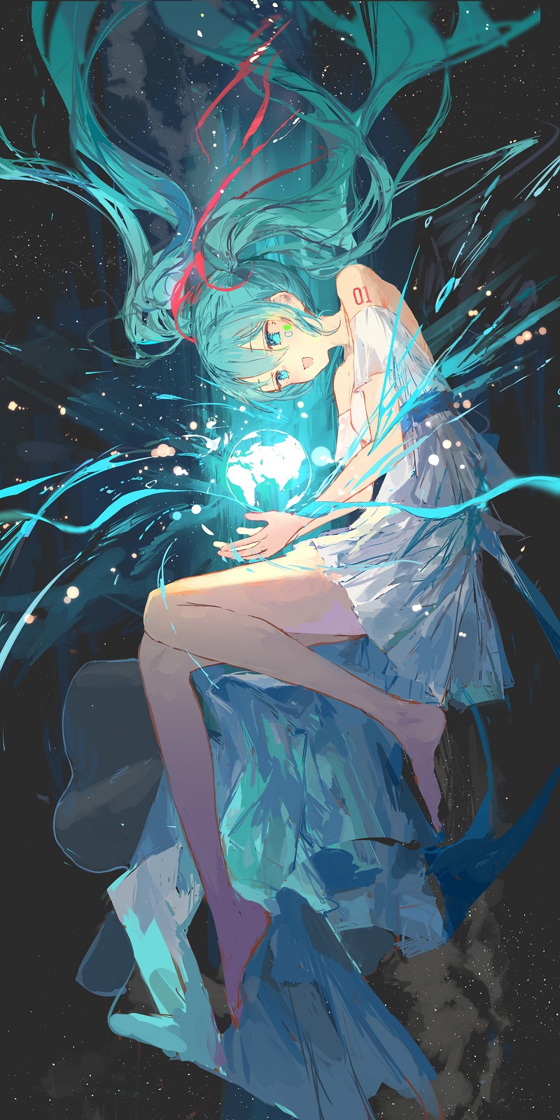 Hình nền Miku với concept thiên thần lung linh