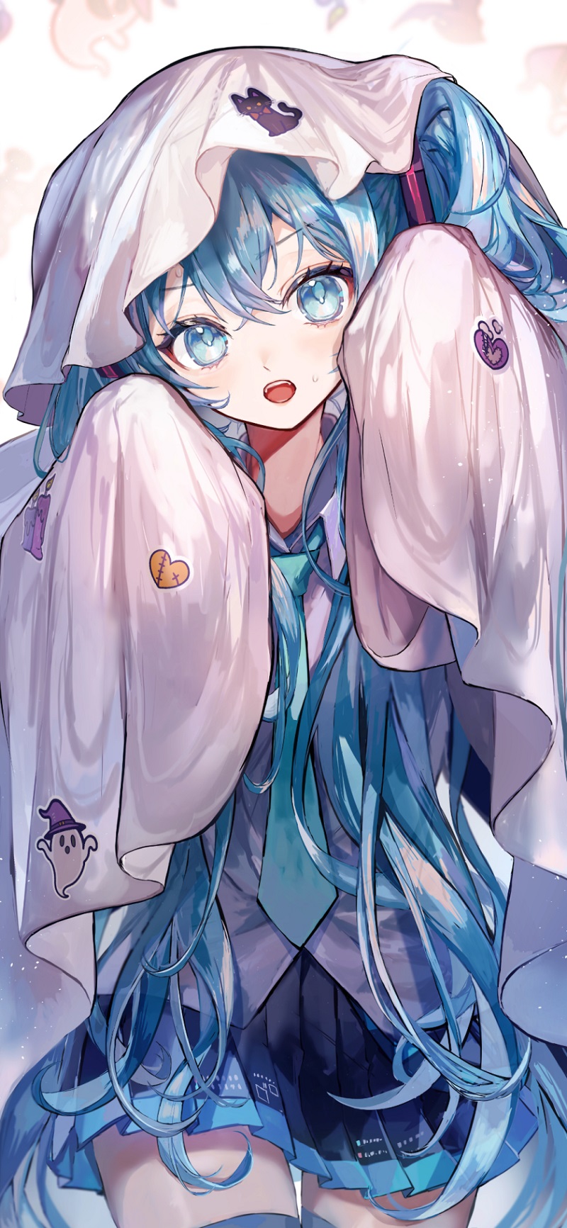 Biểu cảm đáng yêu của Miku khi nhìn về phía người xem
