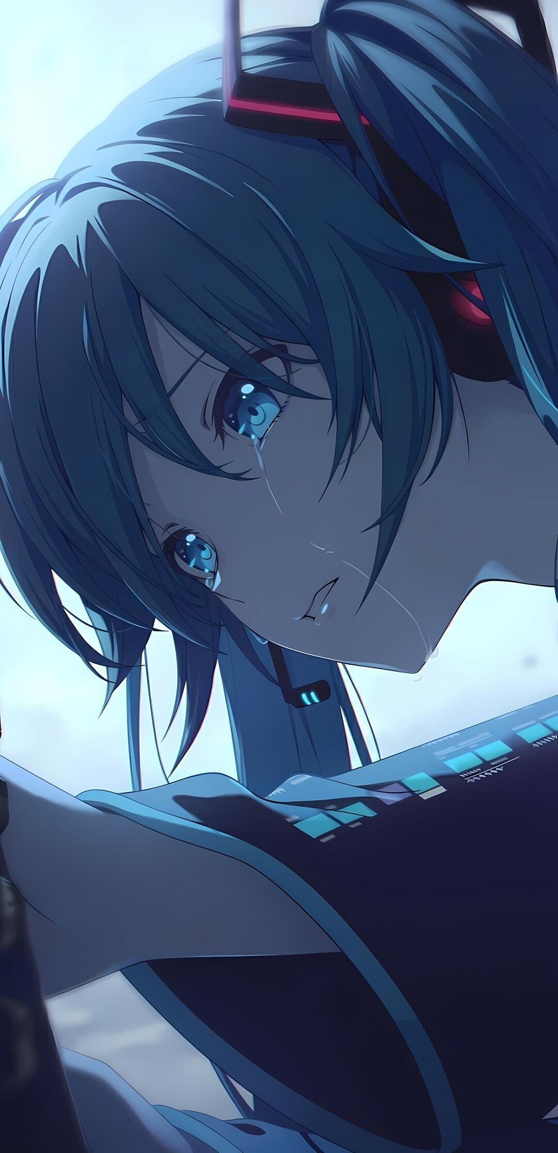 Hình nền Hatsune Miku đang khóc
