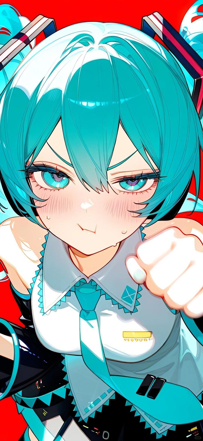 Hình ảnh Miku phiên bản fanart với phong cách anime đặc sắc