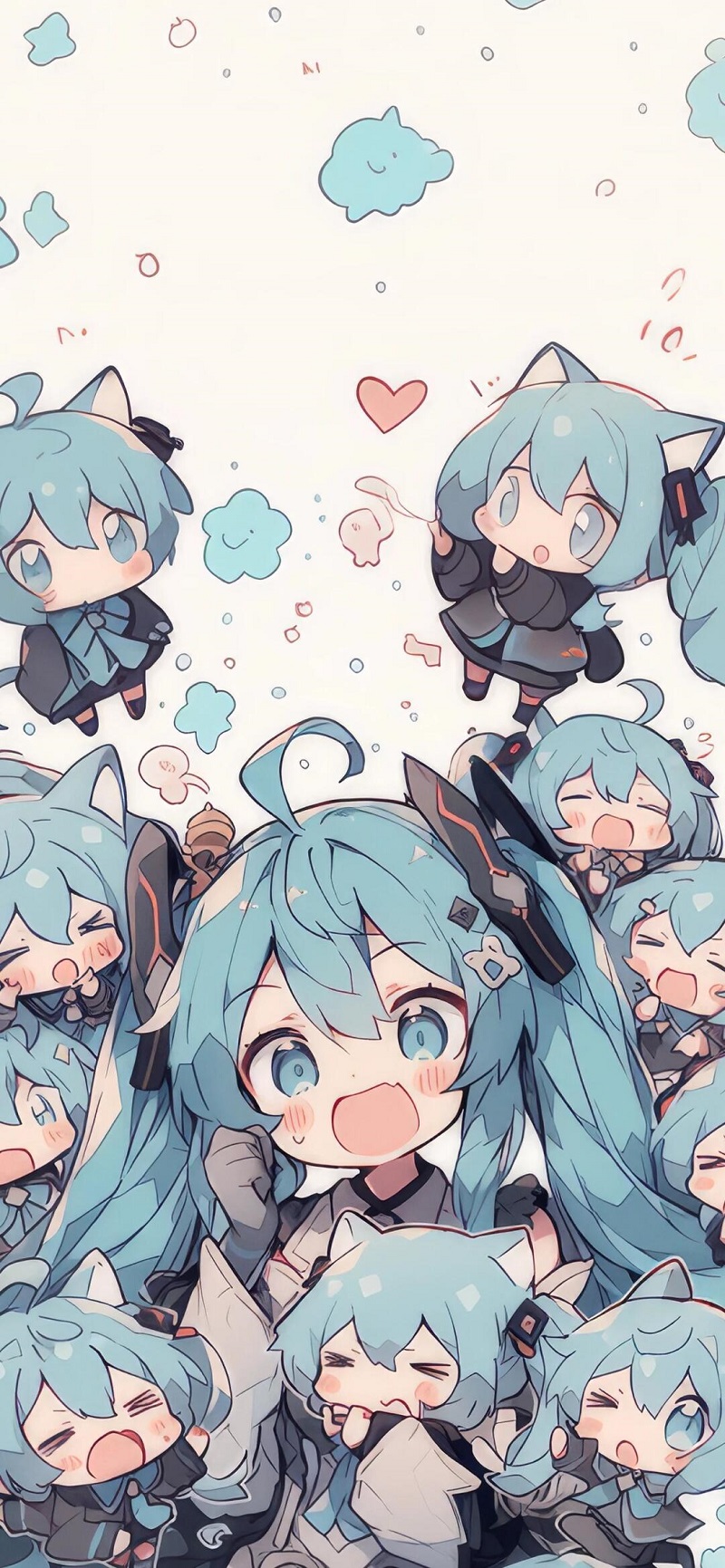 Biểu cảm đáng yêu của Hatsune Miku phiên bản chibi