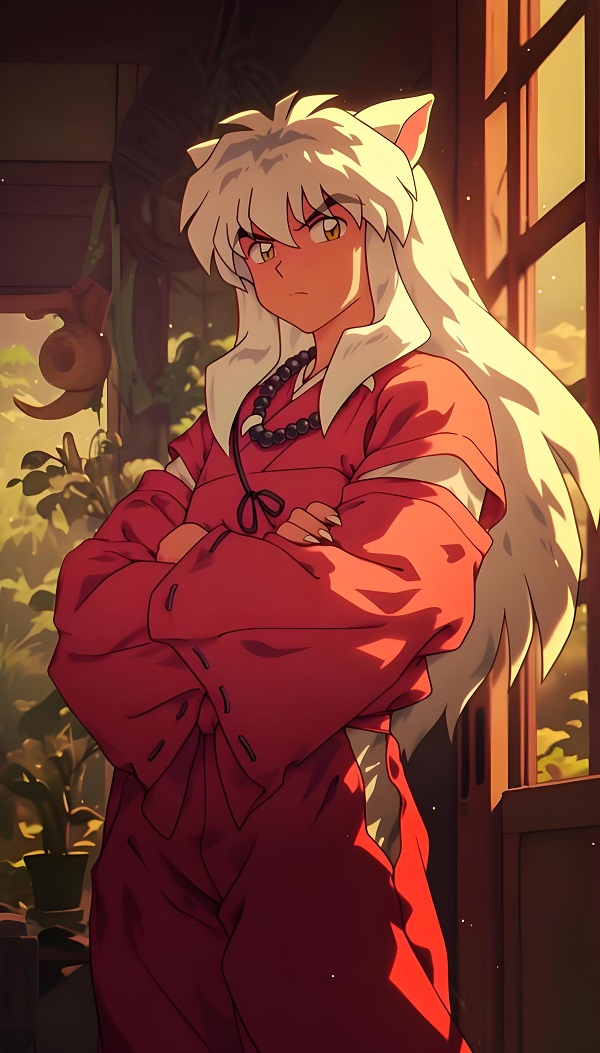 Hình nền InuYasha với ánh mắt lạnh lùng cuốn hút