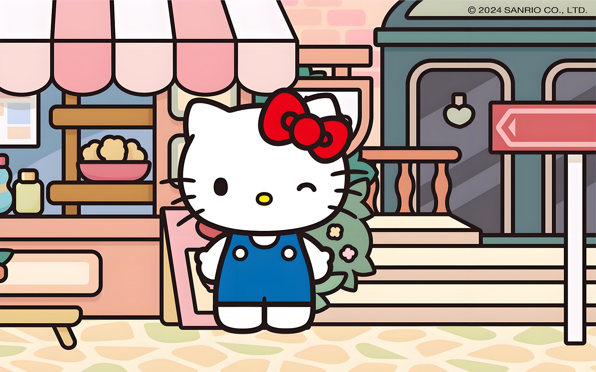 Hình nền Hello Kitty chibi cute cực kỳ đáng yêu
