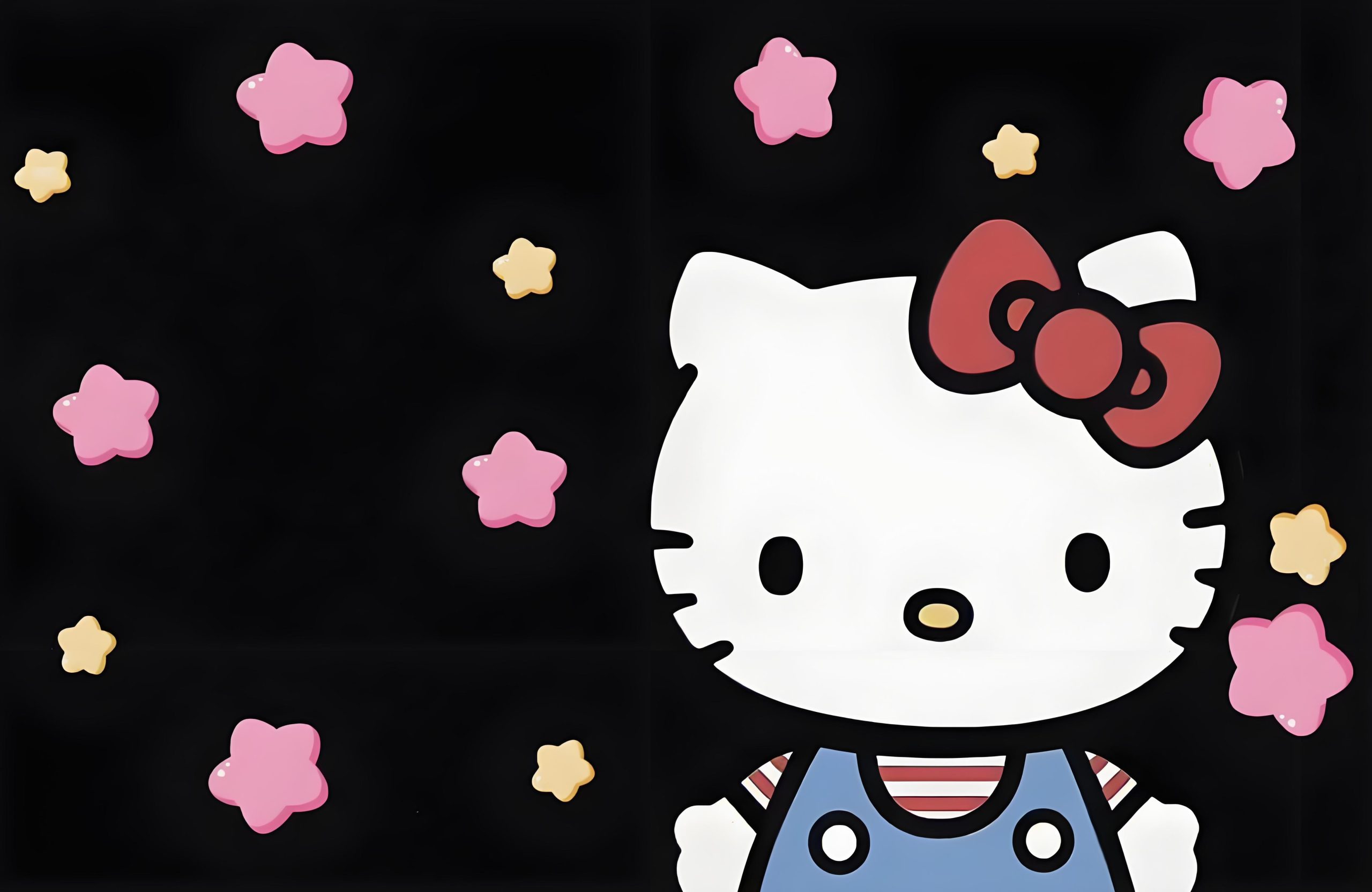 Hình nền PC Hello Kitty cực dễ thương với sao
