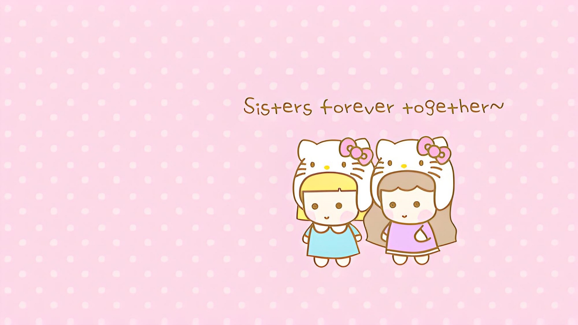 Hình nền Hello Kitty dễ thương với phong cách Nhật Bản