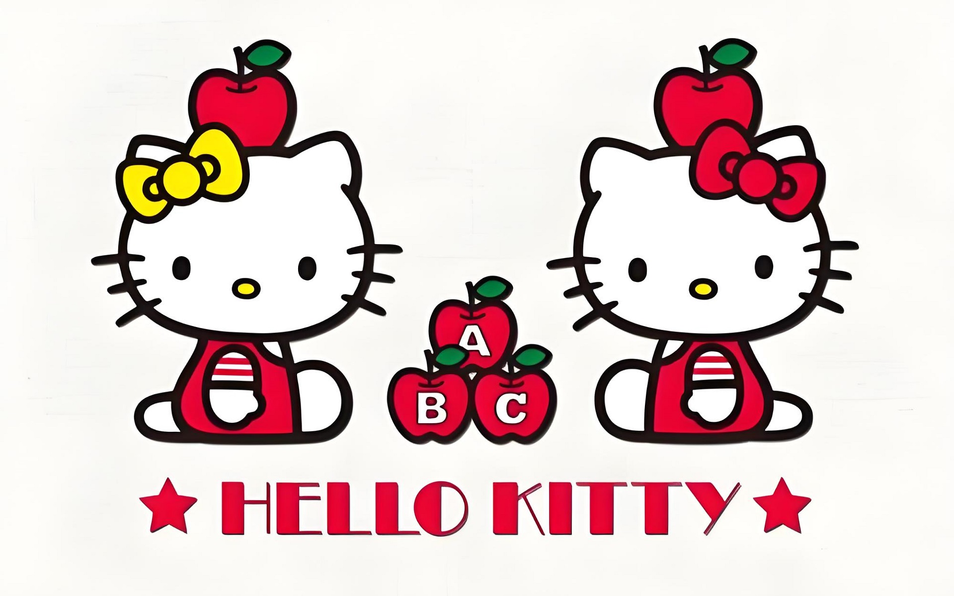 Ảnh nền Hello Kitty đơn giản nhưng siêu đáng yêu
