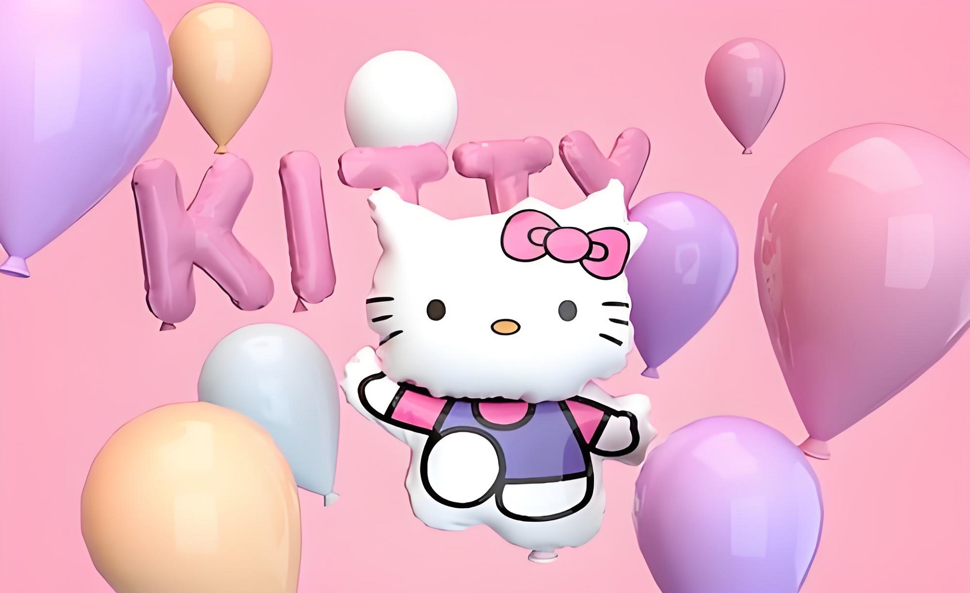 Ảnh nền Hello Kitty pastel nhẹ nhàng, đẹp mắt