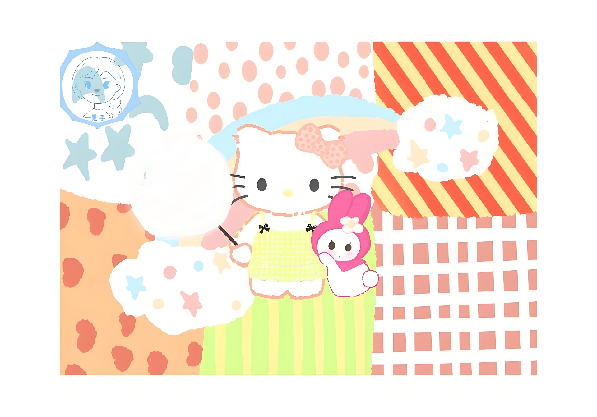 Ảnh nền máy tính Hello Kitty với tông màu ngọt ngào