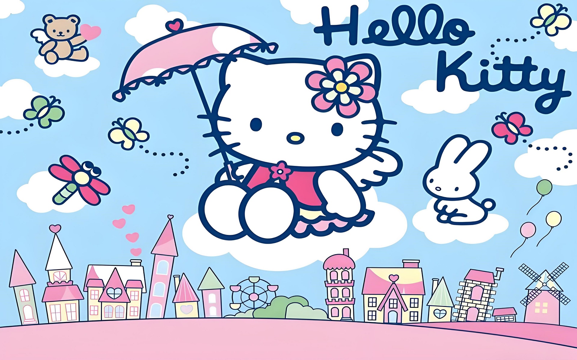 Hình nền Hello Kitty dành cho fan yêu thích sự dễ thương