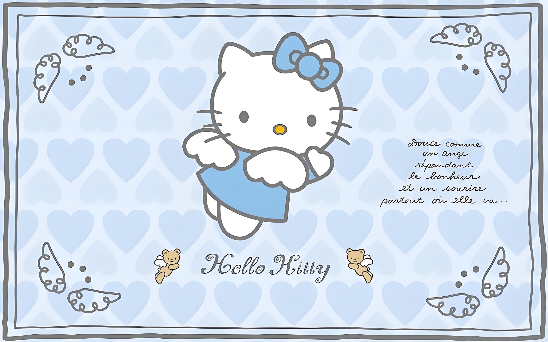 Hình nền máy tính Hello Kitty dễ thương cho mùa hè