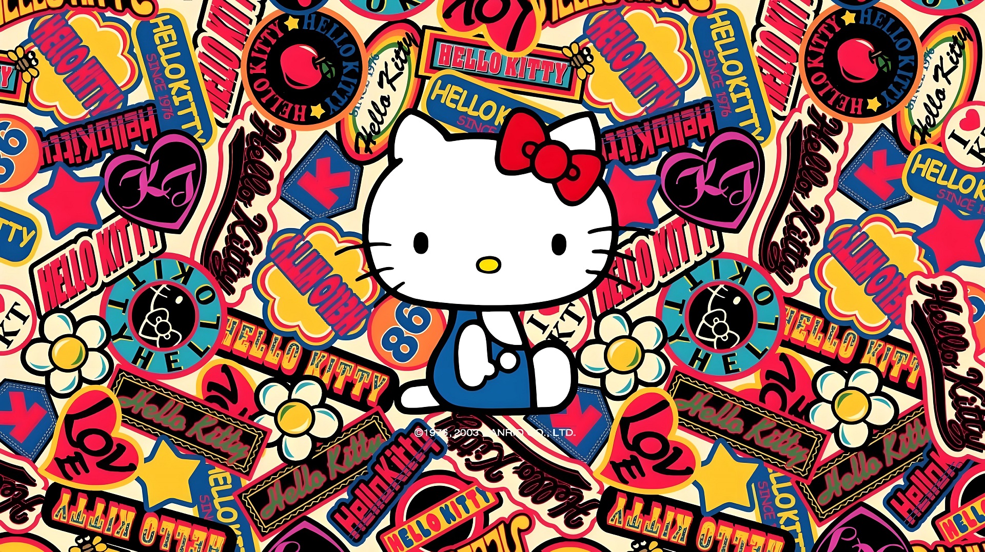 Hello Kitty với phong cách vintage trong bộ sưu tập hình nền