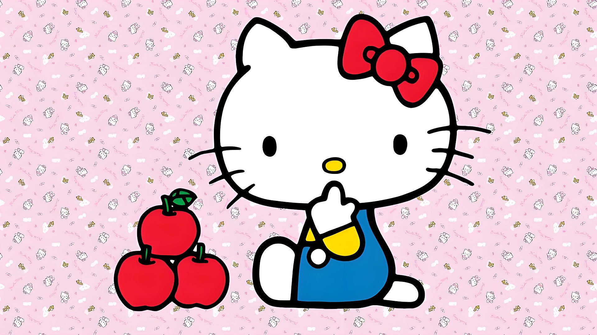 Ảnh nền Hello Kitty đáng yêu với màu sắc dịu mắt