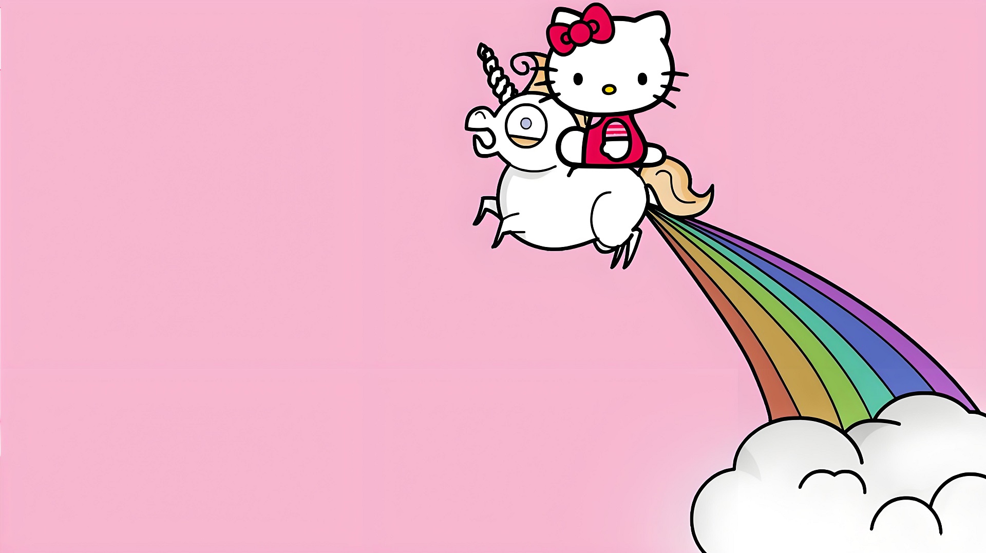 Ảnh nền Hello Kitty cute cho màn hình máy tính nhỏ