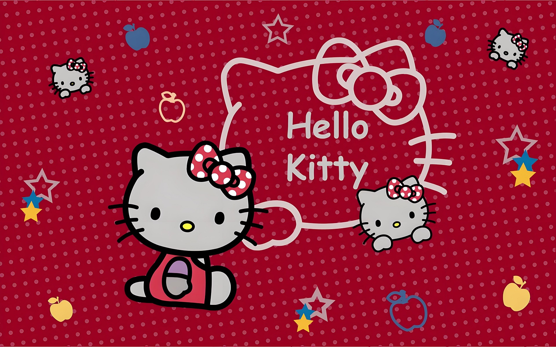 Ảnh nền desktop Hello Kitty với phong cách dễ thương