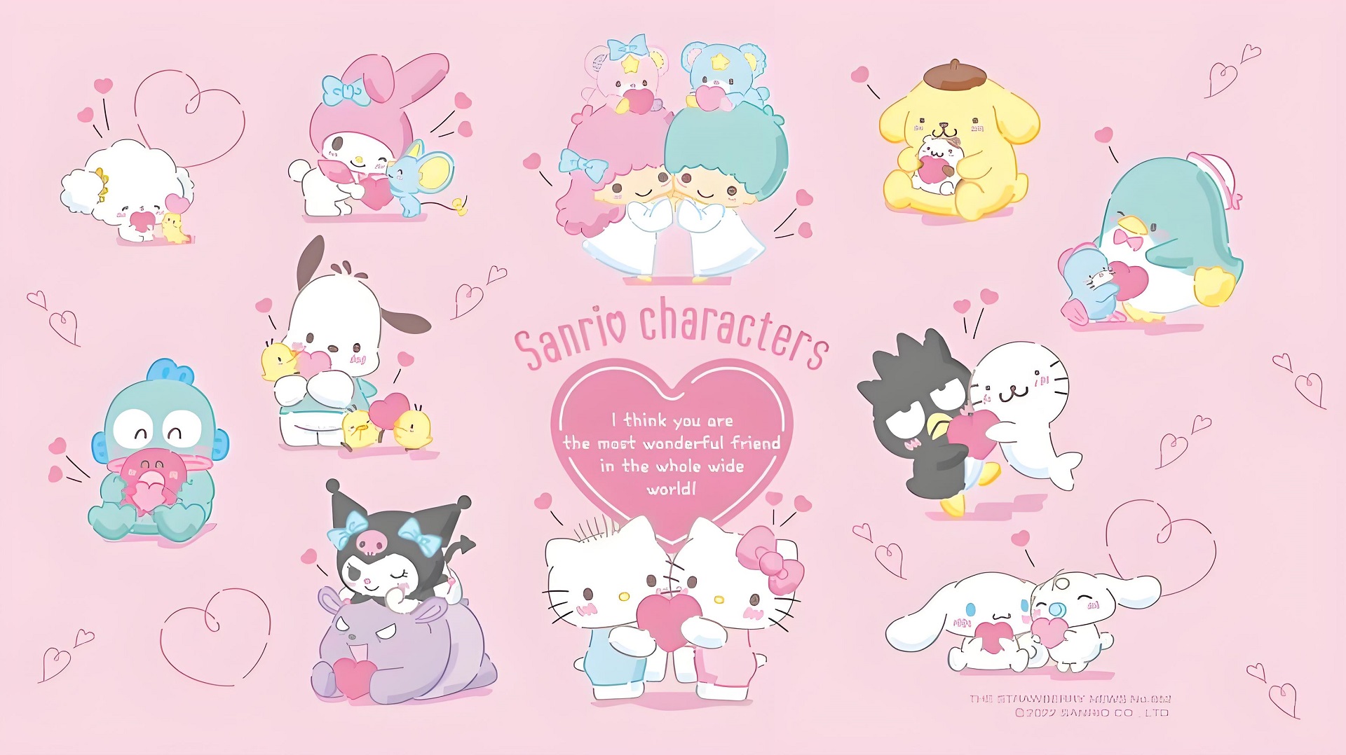 Hình nền máy tính màu tone hồng cực cute