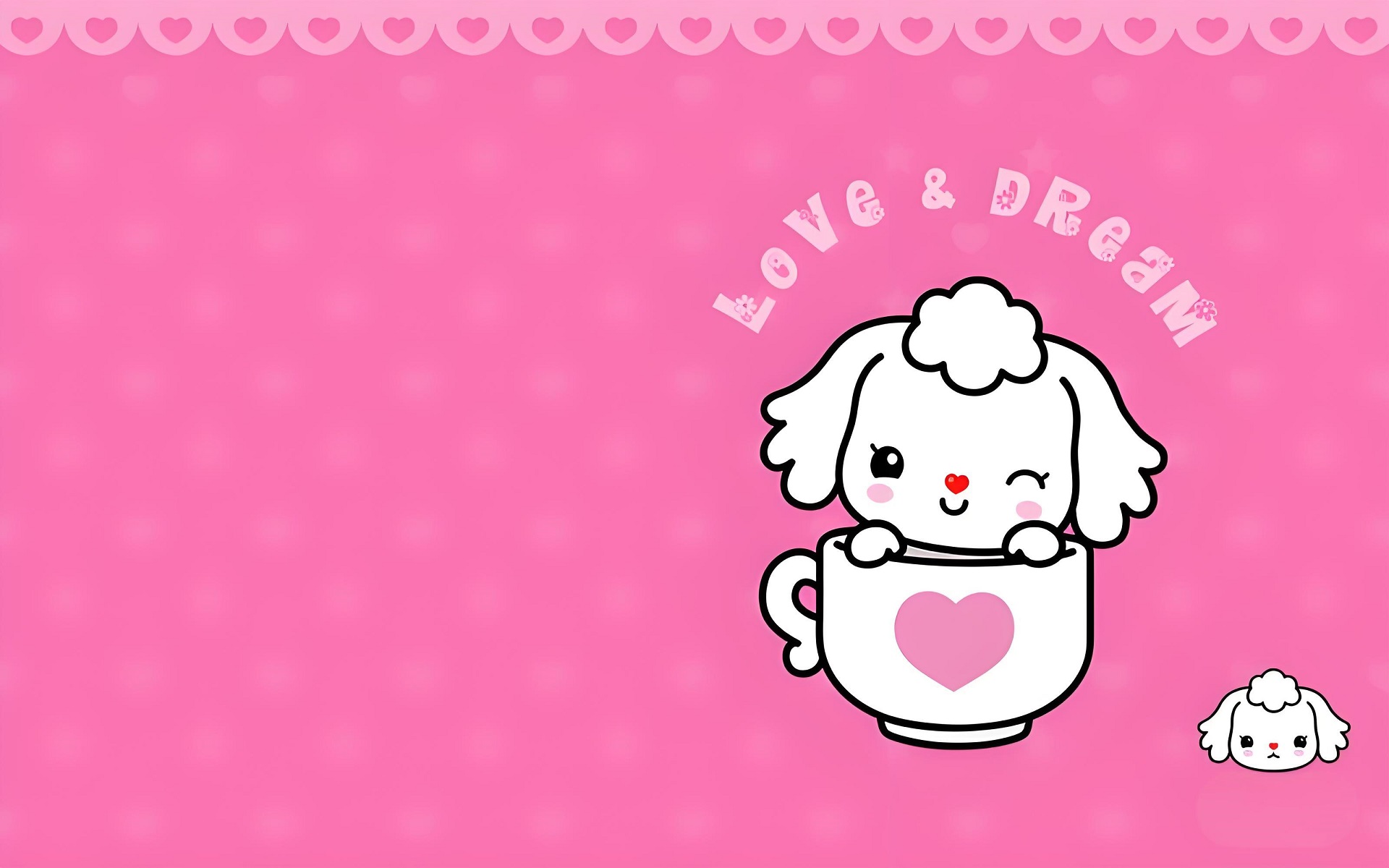 Hình nền PC cute tông hồng kẹo ngọt cực xinh