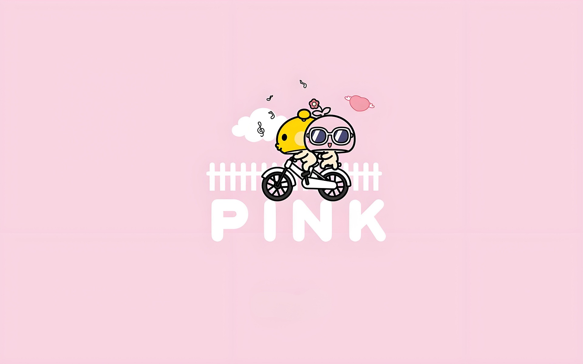 Hình nền laptop tông hồng cute