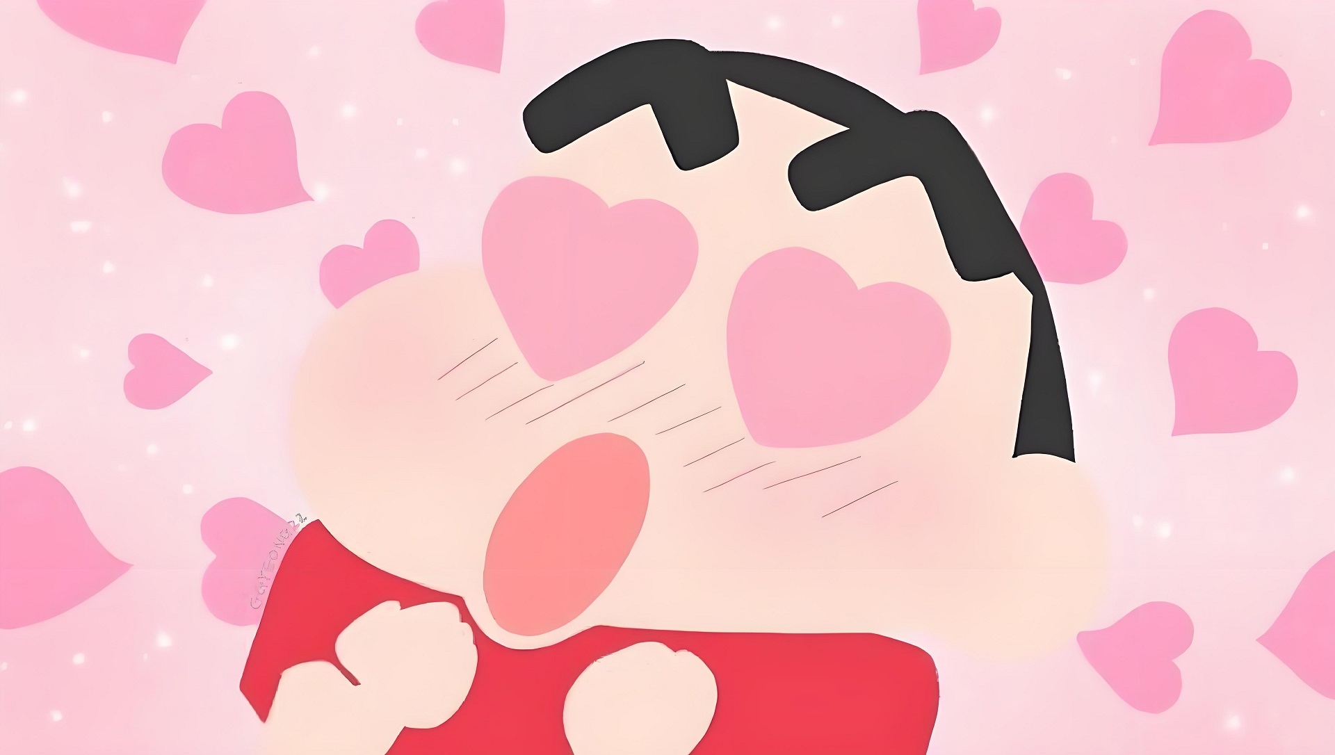 Hình nền máy tính màu hồng cu shin