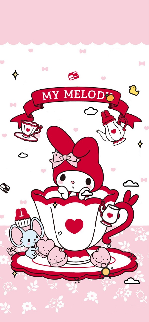 Hình nền Melody với tone đỏ