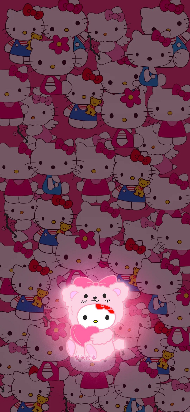 Hình nền Hello Kitty phát sáng 2