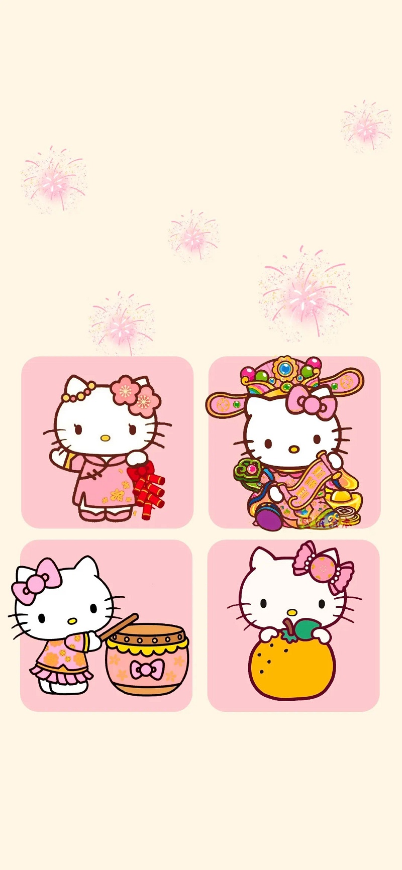 Hình nền Sanrio theo phong cách chibi dễ thương