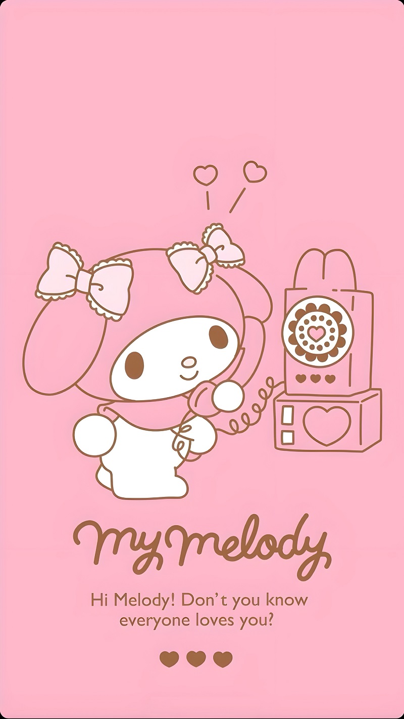 Hình nền My Melody với gam màu hồng đáng yêu