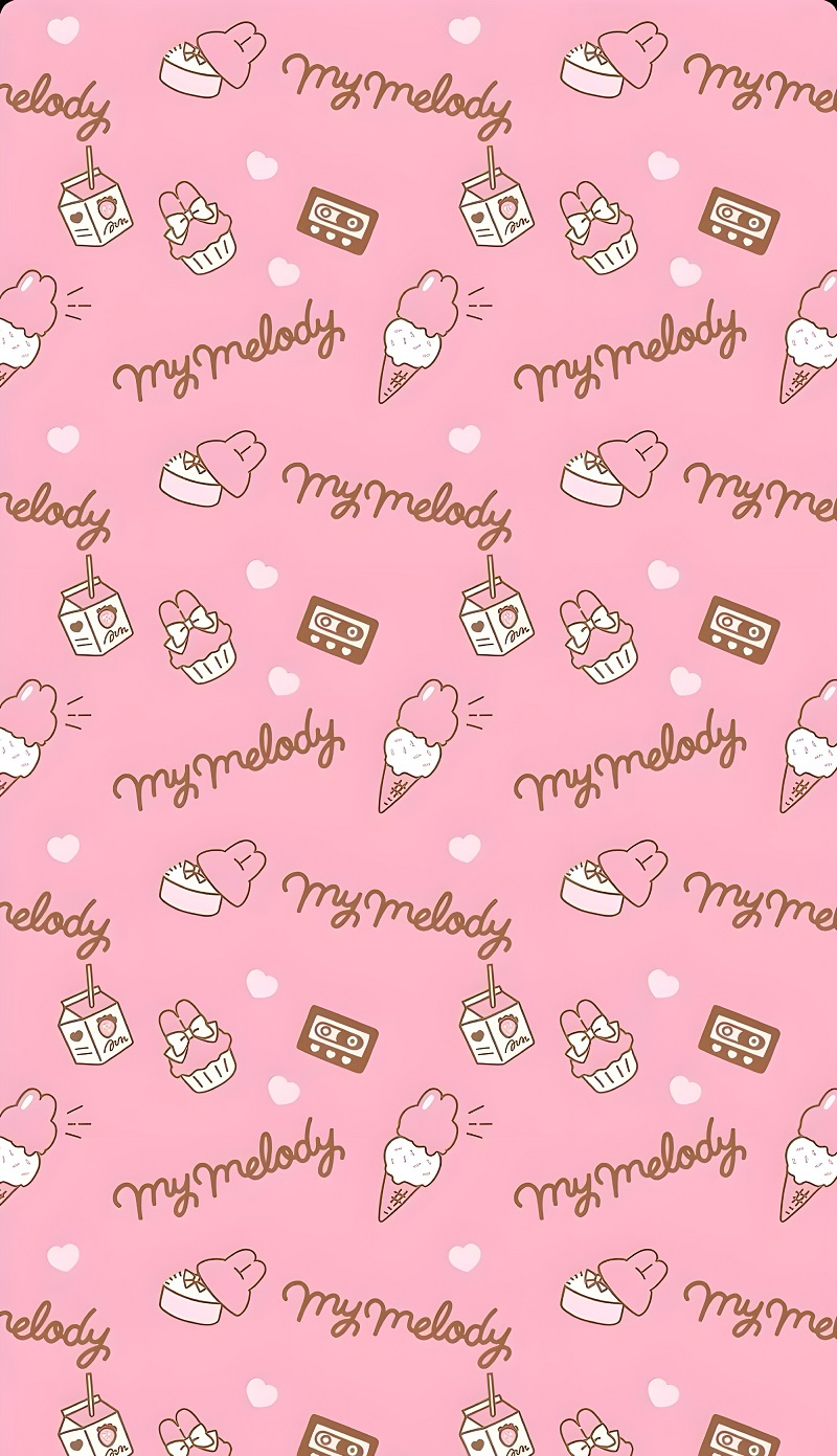 Hình nền Hello Kitty dễ thương với tông hồng pastel