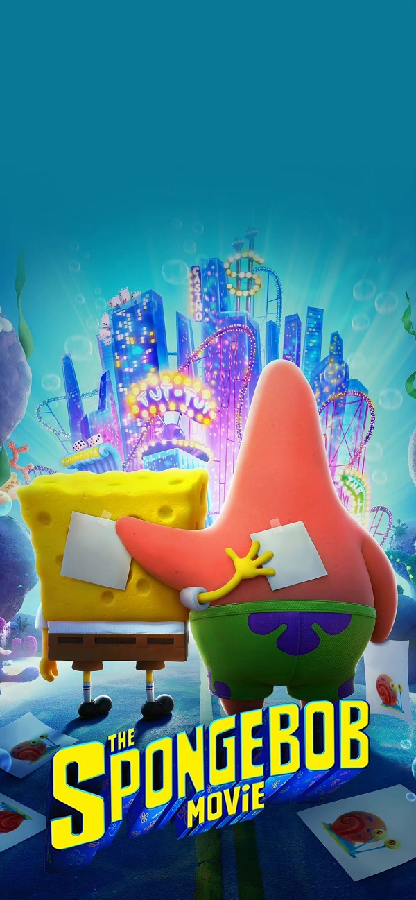 Spongebob và Patrick vui đùa trong thành phố Bikini Bottom