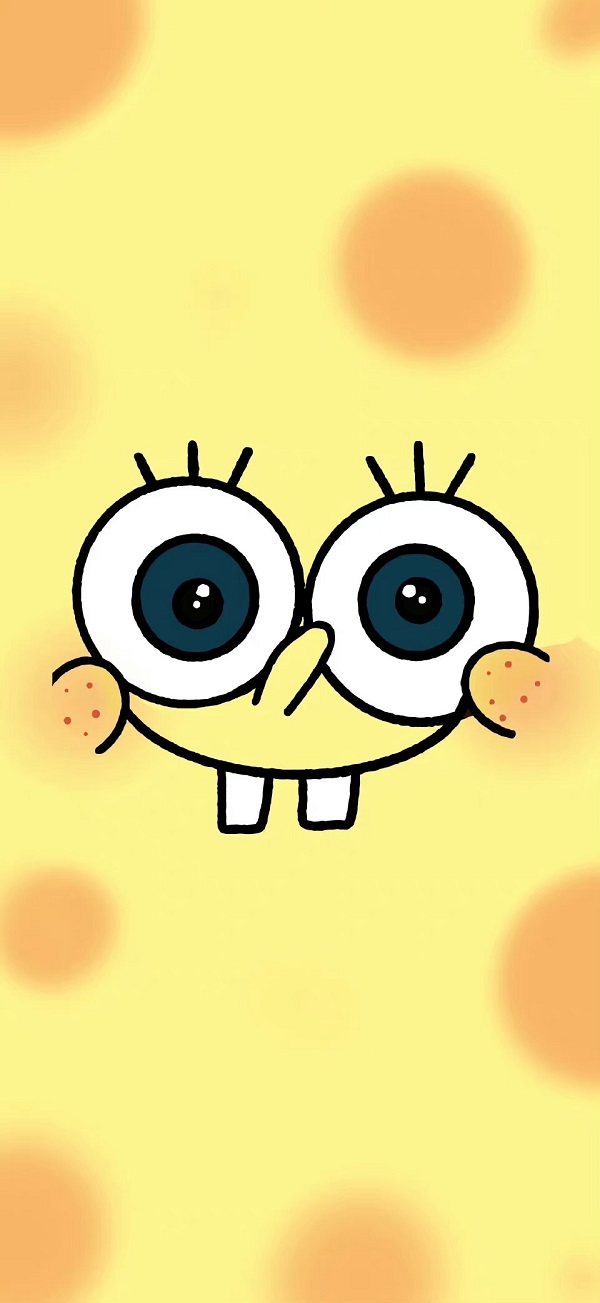 Hình nền Spongebob với gương mặt tràn đầy năng lượng