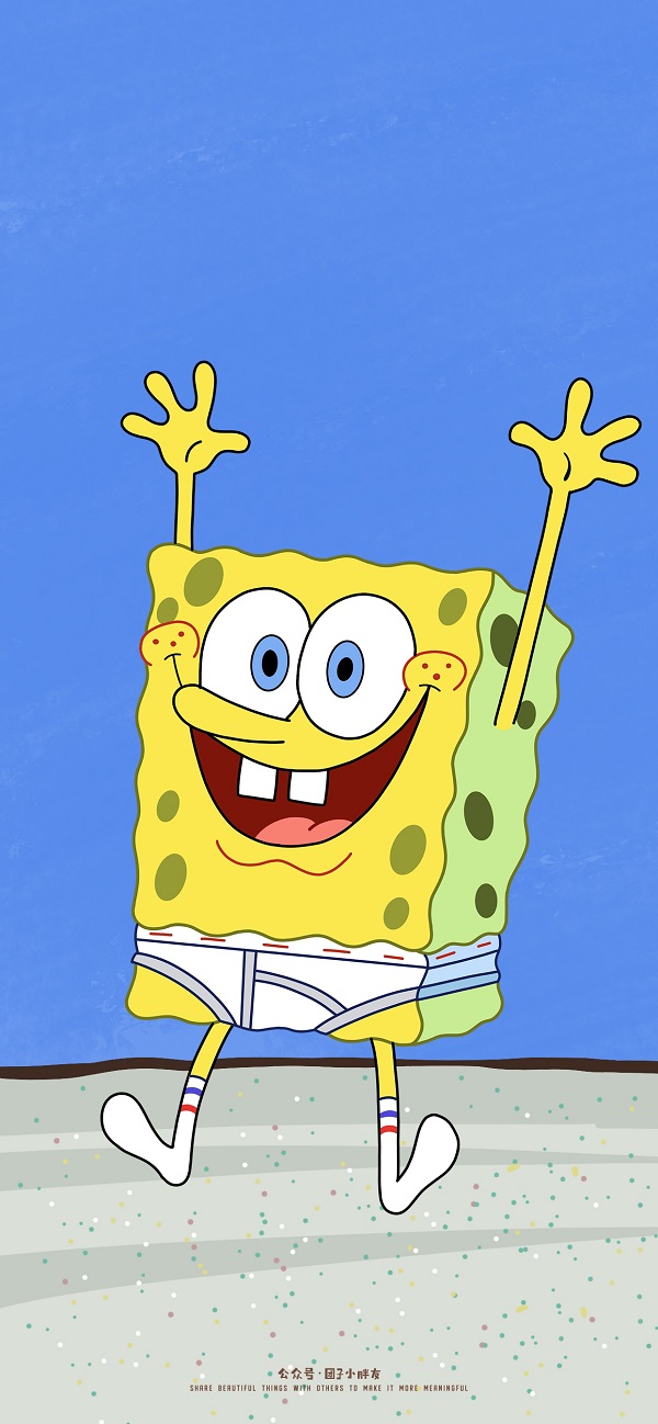 Hình nền Spongebob đáng yêu với nụ cười tỏa nắng
